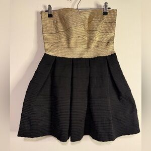 Elegant Black and Gold Mini Skirt